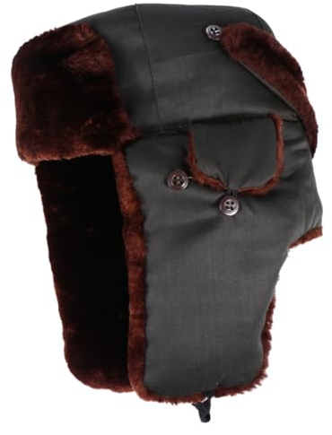 SAFIGLE 1 Stück Lok Mütze Mit Großem Ohrwärmer Verdickte Mütze Warm Halten Snowboard Mütze Klassisches Aussehen Mütze Kälteschutz Mütze Mütze Clamshell Baumwolle