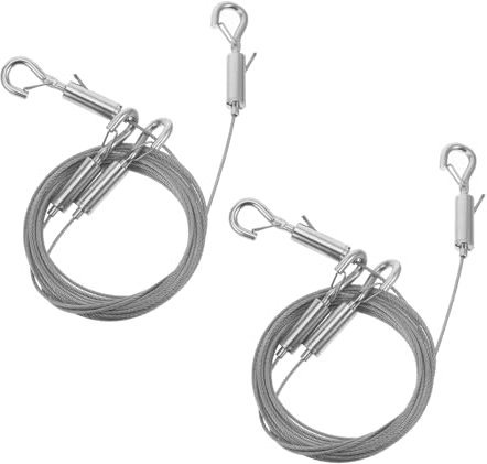 WOONEKY 2pcs Stainless Steel Wire Rope for Picture Frames Adjustable Hanging Wire Home Gallery Hotel Display