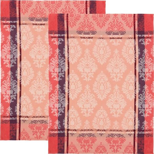 Erwin Müller Geschirrtuch 2er-Pack Halbleinen koralle Größe 50x70 cm