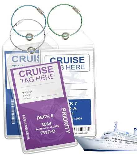 Kofferanhänger, Gepäckanhänger für Kreuzfahrten, Wasserfeste Kofferanhänger Kreuzfahrt Gepäckanhänger PVC Transparente Kofferanhänge für Reisegepäck, Taschen, Rucksäcke Farbig