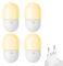 MiOYOOW Veilleuse LED, 4 Pcs Lampe Nuit Prise Electrique, 2 Lumière Blanche et Chaude, économie d'énergie, Veilleuse Enfant Murale pour Chambre, Cuisine, Couloir, Escalier, Salon