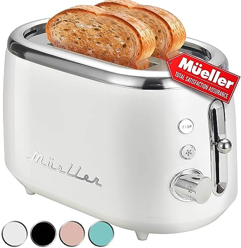MUELLER HOME Retro Toaster 2 Slice, 7 Browning Levels