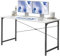 CubiCubi Schreibtisch Kleiner Tisch Computertisch, 140 x 60 x 75 cm Home Office Schreibtisch, Moderner Schlichter Stil PC-Schreibtisch für Zuhause, Büro, Studium, Schreiben, Weiß