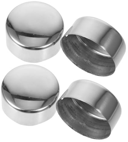 Housoutil Treppenendkappen Aus Metall Dekorative Handlauf-endkappen Runde Pfostenabdeckung 50 Mm Handlaufende 4er-set