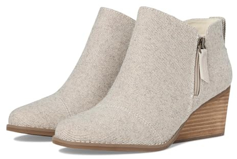 TOMS Women's Goldie Boot, Natural Shimmer Twill, 8