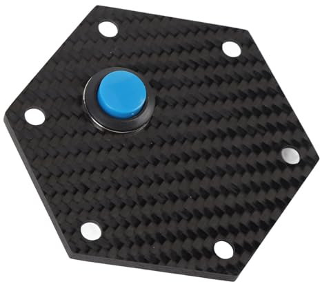 Fliegende Hornabdeckung, Oxidationsbeständig, Elegantes Aussehen, Kapuzenabdeckung des Lenkrads mit Hohem Widerstand für 6 Schrauben bei 6 Schrauben (BLUE)