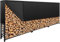 WIELS® Brennholzregal außen 300x25x115cm, Kaminholzregal Metall + Abdeckung, Kaminholzunterstand 1050kg Wasserdichter Holzlager Holzstapelhilfe für Garten Terrasse (300x25x115cm)