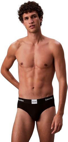 Calvin Klein Men's HIP BRIEF 3PK LV00NB4475 Brief, Black (Black), M