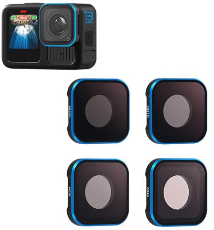 TEHAOUU Filtre pour Gopro Hero 13 Fliters étanche UV, CPL ND4/8/16/32, accessoires de caméra miroir polarisant et gradateur (ND4/8/16/32)