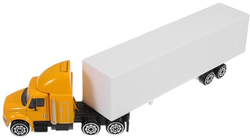 TOBBOMEY Modèle De Camion Porte-conteneurs pour Jouet Éducatif De Simulation De Transport Design Américain pour Collection Jeu Imaginatif