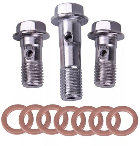 WPHYGMK Auto-Ersatzteile 3 Teile/Satz M10 x 1,25 Bremse Banjo Bremssattel Bolzen fit for Yamaha for Kawasaki Einfache Reparatur