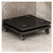 JETXYHUB Soporte Aislamiento Subwoofer con Picos De Cobre & Plataforma Doble Nivel - Base Estabilizadora con Ruedas, para Altavoces De Estudio, Hogar Y Oficina(Black-A,Wheel Type_30X35CM)