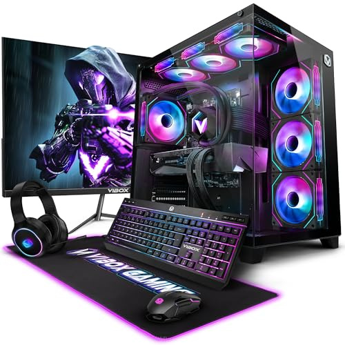 Vibox IX-537 Gaming PC Bundle • AMD Ryzen 7 9800X3D 8-Core • Nvidia RTX 5070 Ti 16GB • 32GB RAM • 1TB NVMe SSD • Windows 11 • 27 Monitor • WiFi