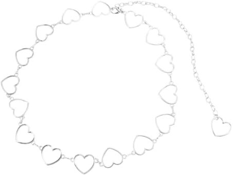CALLARON 2Stücke Herzförmige Taillenkette Für Damen Metallkette Silber Für Partys Reisen Besondere Anlässe Leichter Stilvoller Schmuck Für Look