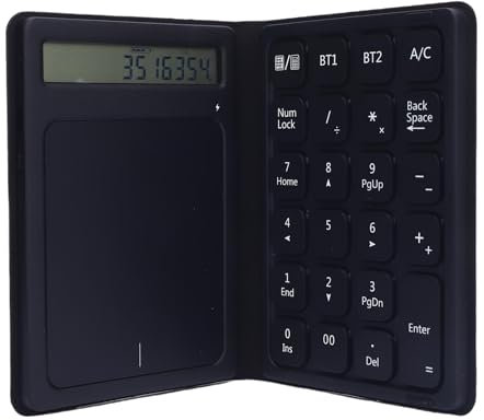Bluetooth -Number -Pad, 23 Tasten Wireless Numerische Tastaturen mit Touchpad, Anzeigerechner, Typ C -Ladung, Faltbar für Tablet, Smartphone, Laptop, PC, Desktop