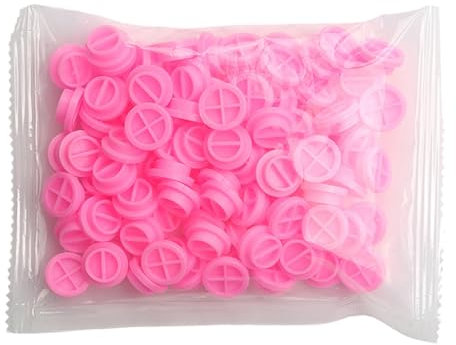 NIYANGLE 100pièces Gobelet De Colle Pour Faux Outils Application Pour Extension De Pratique Et Grafting Eyelash Aid Tool Couleur Rose
