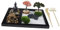HOOTNEE Zen Garden Kit for Desk Meditation Decorative Sand Box Rake and Buddha Figurine Resin Craft Home Decor for Relaxation and Mindfulness
