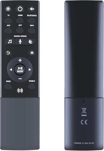 TCNOUMT Neue MK220RC Ersatzfernbedienung Kompatibel mit Teufel CINEBAR 11 MK2 20 RC Soundbar Audio-Lautsprechersystem