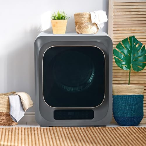 Merax Secadora de escape de 3 kg a 4 kg, 850 W, acero inoxidable, secadora con 6 programas y 6 funciones, filtración múltiple, esterilización UV, protección contra sobrecalentamiento, montaje en pared