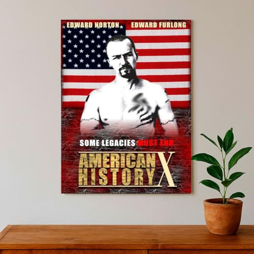 Tritó Design American History X, Edward Norton und Edward Furlong, DIN A3, Papier 200 g, ungerahmt (Flagge)