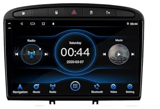 Autoradio Gps Navigazione Stereo 2 Din per Peugeot RCZ 308 SW 408 2012-2016 Car Radio con Bluetooth Vivavoce, con Hd Touch Screen Supporta Navigazione, 8 Nucleo 8G+256G