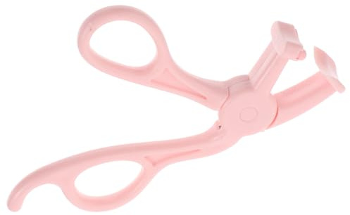 RORPOIR Pinza Arricciaciglia Manuale in Plastica Rosa per Donne Definizione e Tenuta Lunga, per Feste e Appuntamenti, Strumento Compatto e Portatile per Make-up
