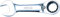 KS Tools 503.4631 Llave combinada de carraca GEARplus, extracorta, 8 mm