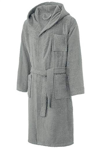 CelinaTex S-XXL Bademantel Kapuze Uni lang aufgesetzte Taschen Damen Herren Unisex warm Frottee Baumwolle Morgenmantel, Sauna, Spa, Pool, Bad, flauschig und komfortabel OEKO-TEX Arizona