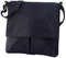 SH Leder Echtleder Umhängetasche Schultertasche Crossover aus Gernarbt Rindleder 26x25cm Kim G182 (Dunkel Blau)