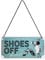 Nostalgic-Art Retro Hängeschild, 10 x 20 cm, Shoes Off – Warnschild als Geschenk-Idee, aus Metall, Vintage Design mit Spruch, Blechschilder Sprüche