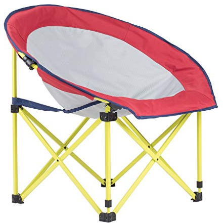 ZZTWER Tragbarer Outdoor-Campingstuhl Faltungsrecliner Mondstuhl Outdoor Folding Camping Tisch und Stuhlausrüstung Klappstühle Taschenstuhl (Color : Red)