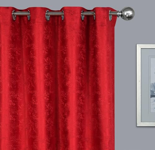 Tischdecke Meliert/Vorhang Meliert/Läufer/Kissenhülle/Marmoriert/Jacquard/Tischwäsche/Gardine (Rot, 140x245cm Vorhang Öse)