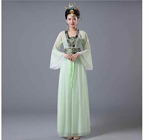 MOOCO MORNING Robe longue traditionnelle traditionnelle pour femme chinoise style Hanfu - Costume de fée - Vêtement de festival - Rouge - Hanfu - Tenue de cosplay