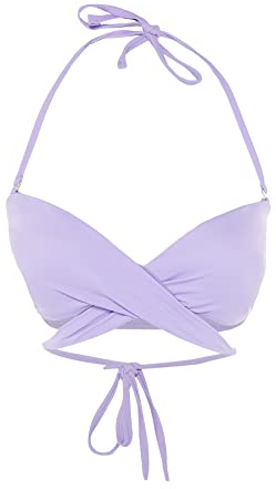 TRENDYOL Damen Strick-Bikinioberteil Bademode, Flieder, 34