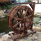 Fontana da giardino,Fontana in legno,ruota a cascata a ruote da esterno in legno Fontana,Stagno ornamentale rustico vintage,per giardino, cortile del patio, portico,cortile ( Size : Diameter 20cm )