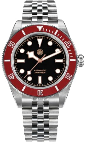 San Martin BB Diver Classic Herren-Armbanduhr, 40 mm, NH35, automatisch, mechanisch, Saphir, wasserdicht, Grün / Schwarz, V 3, modisch
