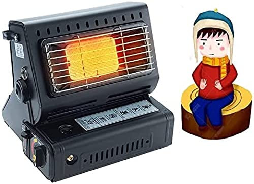 Portable Gas Heater For Camping Tent 1.3kw,Outdoor Butane Heater Dual-Purpose Gas Stove Heater, 2in1 Gas Heater And Gas Stove With Portable Handle,for Caravan Camping, Outdoor Heating, Fishi