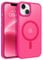 VENINGO Magnetic for iPhone 14 Plus Case, for iPhone 14 Plus Phone Case Compatible with MagSafe Matte Translucent Soft TPU Bumper Shockproof 360 Protective for Girls Man, Hot Pink