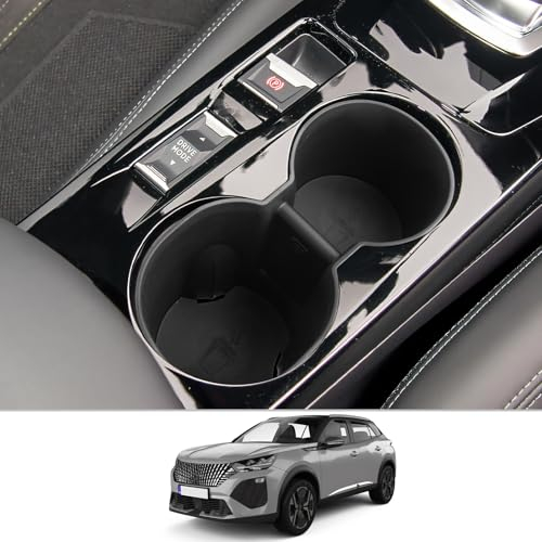 CDEFG Compatible avec Peugeot 208 e-208/Peugeot 2008 e-2008 2020-2023 2024 Console centrale Porte-gobelet de voiture Porte-gobelet Porte-gobelet Porte-bouteille e208 e2008 Accessoires de restauration
