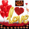 LUKIUP Herz Luftballons Valentinstag Deko, Heiratsantrag Deko Set, 50 x rot teelichter, 1000 Pétales de Rose Rouges, Valentine'S Day Love Folienballon Herz Geburtstagsdeko Frauen (Gold)