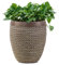VOSSMOON Plant Pots Outdoor Large Planter for Trees, 28.2cm Round Concrete Plant Pot Indoor Garden Plant Containers with Drainage Holes, cBeige