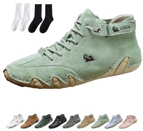 Alpaca Barfuss Schuhe, Vogany Orthopädische Sneaker für Damen, Unisex Outdoor-Wanderschuhe mit Fußgewölbeunterstützung (Hellgrün, Erwachsene, Damen, 39, Numerisch, EU Schuhgrößensystem, M)