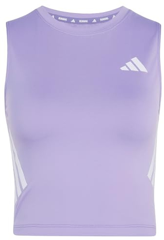 adidas Damen Adi365 Running Climacool Iconic Crop Tank Shirt, Magic Lilac, M