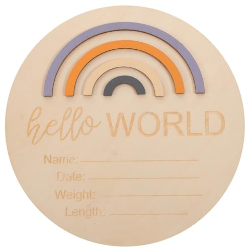 SHINEOFI Cartes Étapes de Bébé en Bois sans Bavures, Accessoire Naissance Sécurisé pour Photos Souvenirs, comme Panneau Annonce Photo Chambre Bébé