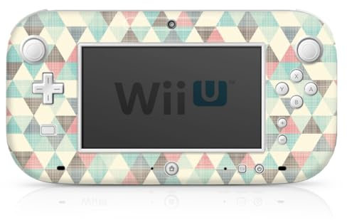 Skin kompatibel mit Nintendo Wii U Gamepad Folie Sticker Dreiecke Vintage Muster