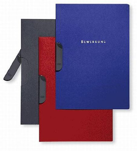 Bewerbungsmappe Job Basic Clip fix PP dunkelblau 36499DB UND 100421028, Verpackungseinheit: 10 Stück