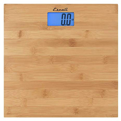 Escali ECO200 Balance Pèse Personne à Plataforme Bambou, Accessoire Salle de Bain, Pèse Personnes Écologique 200 kg (440 lb), 30 x 30 x 3 cm