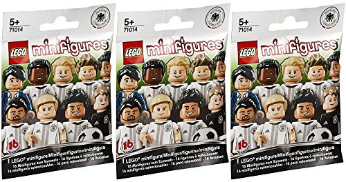 Lego® DFB Minifiguren 71014 - Deutsche Nationalmannschaft 2016 - Set aus 3 Überraschungs-Tüten - Limitierte Sammlerfiguren - Offiziell lizenziert - Zufälliger Inhalt ohne Vorauswahl
