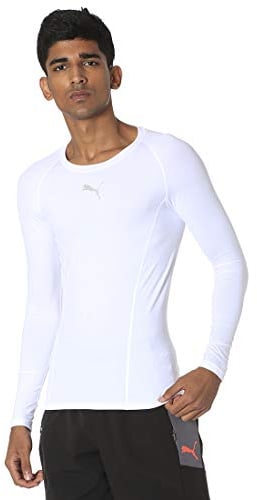 PUMA Herren Liga Baselayer Tee Ls Shirt, Puma White, L EU