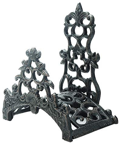 Sungmor Supporto per tubo da giardino in ghisa resistente, montaggio a parete, con emblema antico, avvolgitubo decorativo, 15 m, 20 m, 30 m, 30 m, per interni ed esterni, decorazione da parete